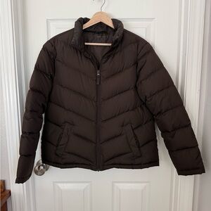 Lands' End Brown Puffer Jacket